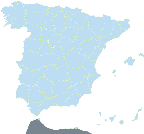 Mapa Provincias Calendarios Laborales España
